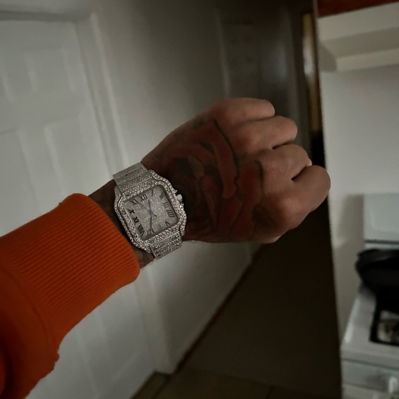 Cartier Santos watch GIA Certified SI1 diamonds pre owned no box - Picture 11 of 11